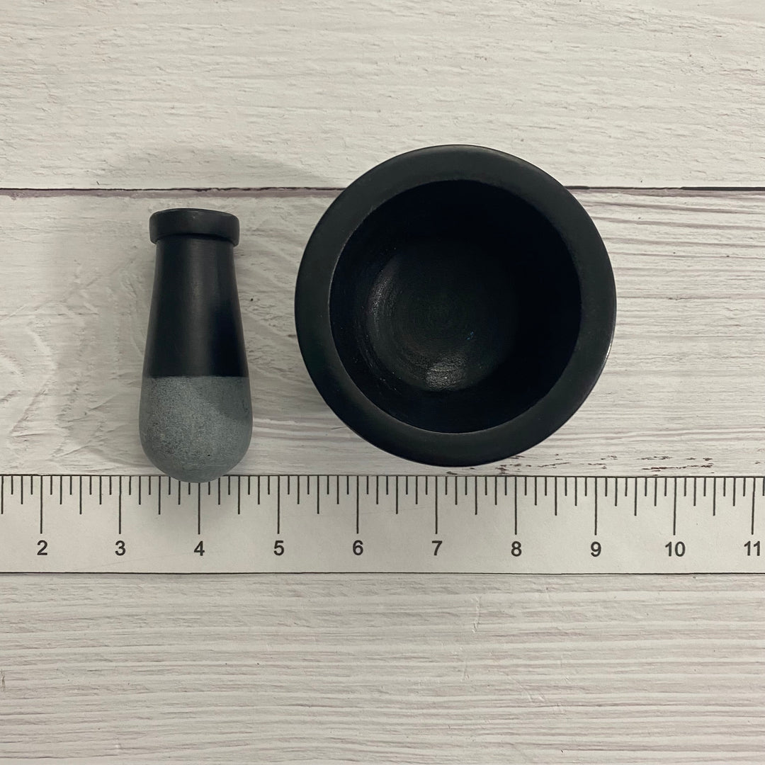 Soapstone Mortar & Pestle Small Black