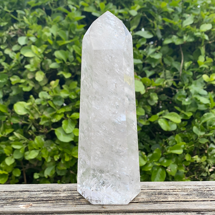 Clear Crackle Quartz Point Specimen-PT5-3