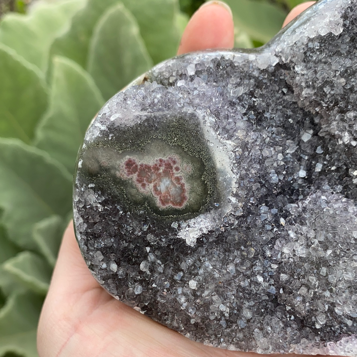 Amethyst Druzy Heart-HT1-5