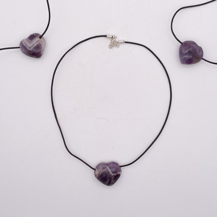 Amethyst Heart Necklace