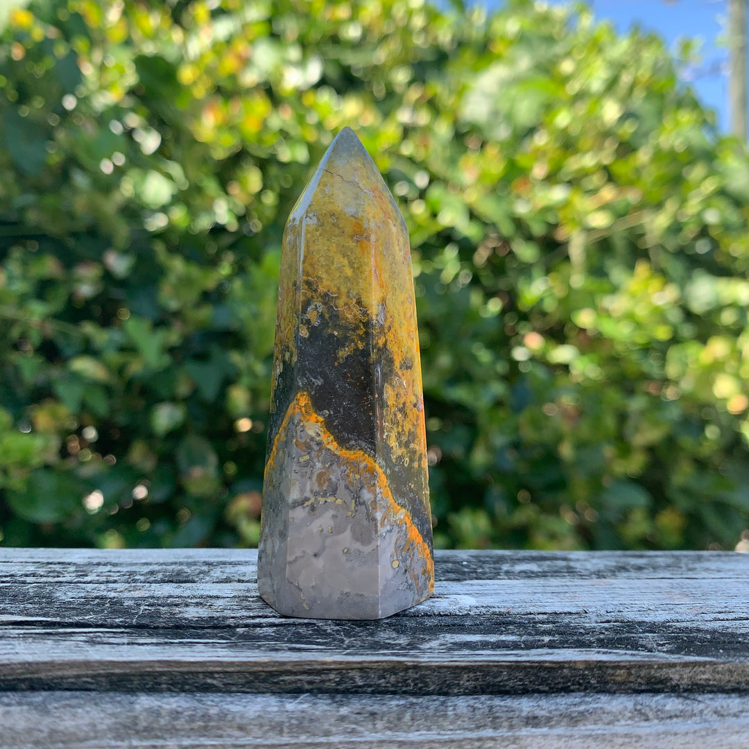 Bumblebee Jasper Obelisk 3"-4" OT4