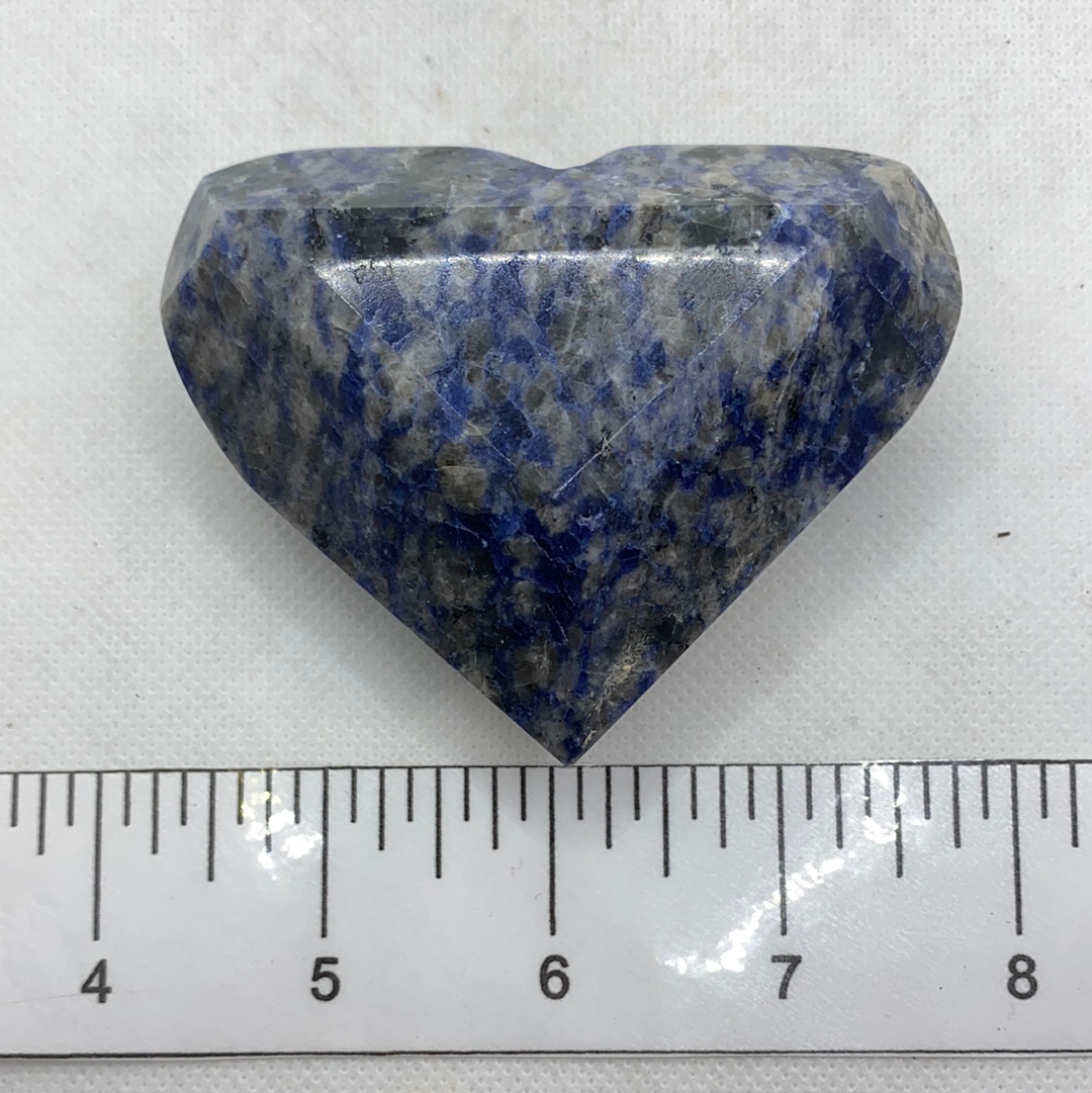 Sodalite Faceted Heart-HT3-2