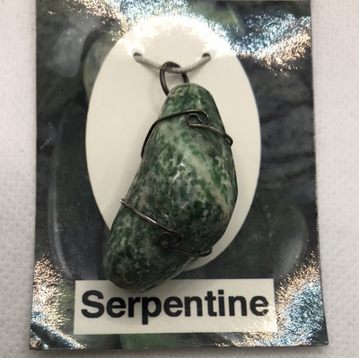 Serpentine Wrapped Pendant