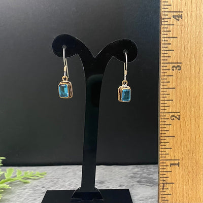 Blue Topaz Wire Earrings GF -TM017a
