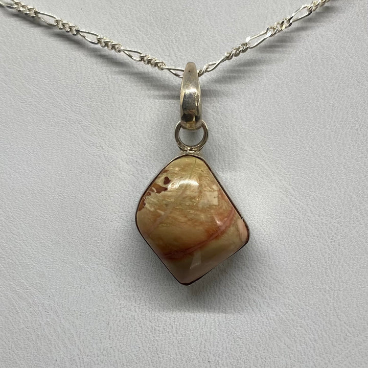 Porcelain Jasper SS Pendant-TM1619