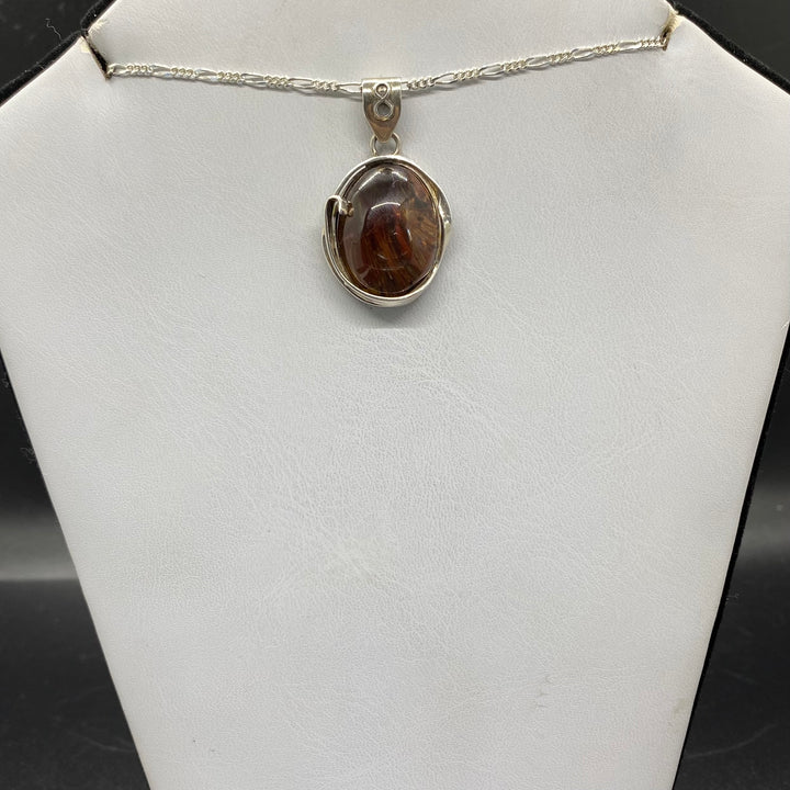 Red Tiger Eye SS Pendant-TM1494