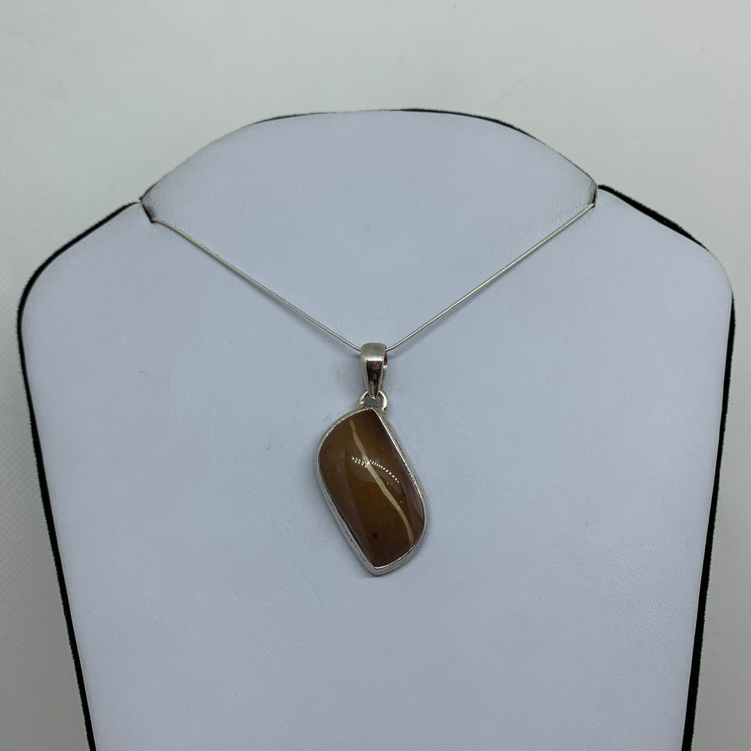 Mookaite Jasper Pendant SS b P7