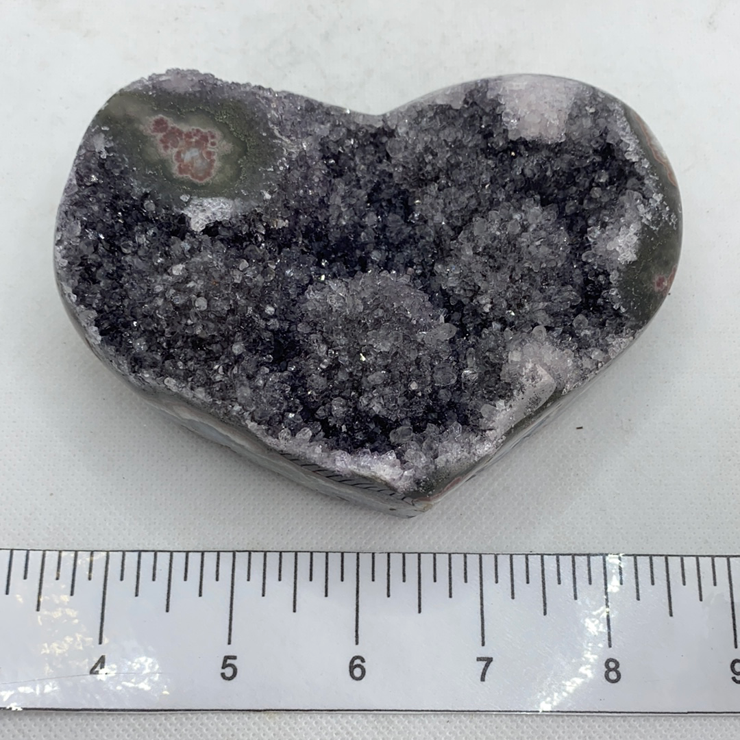 Amethyst Druzy Heart-HT1-5