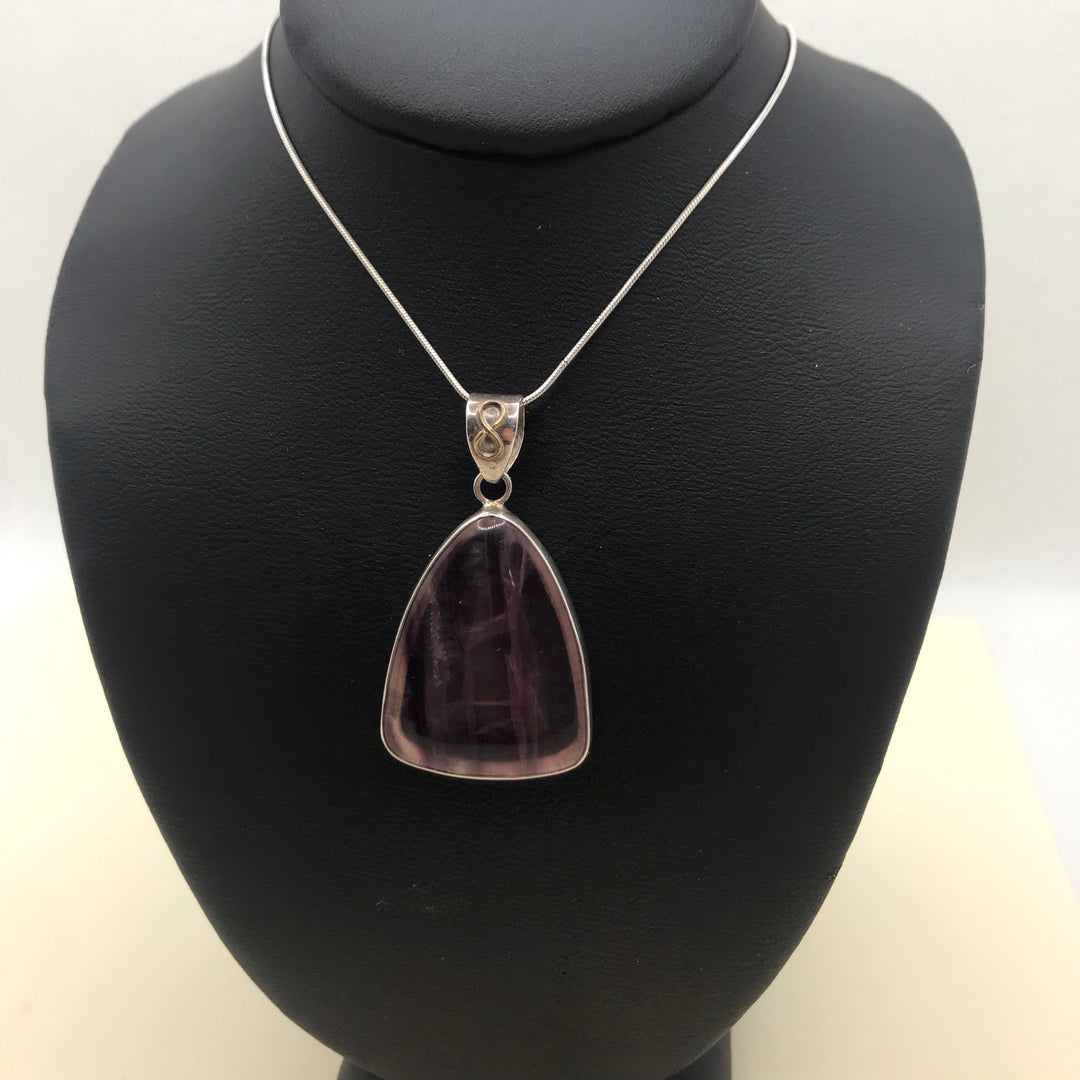 Fluorite Pendant SS P10