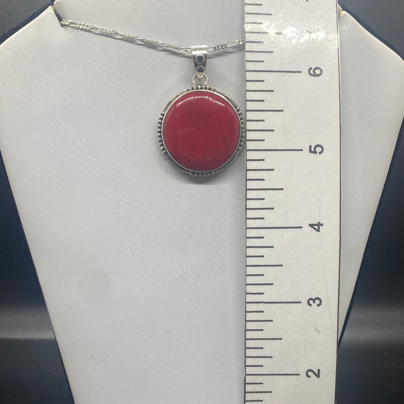 Red Coral SS Pendant TM1536