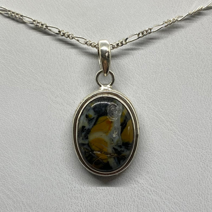 Painted Jasper SS Pendant-TM1633