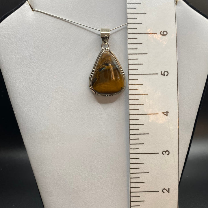 Tiger Eye Hematite SS Pendant-TM219