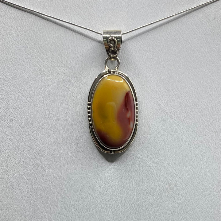 Mookaite Oval SS Pendant-TM129