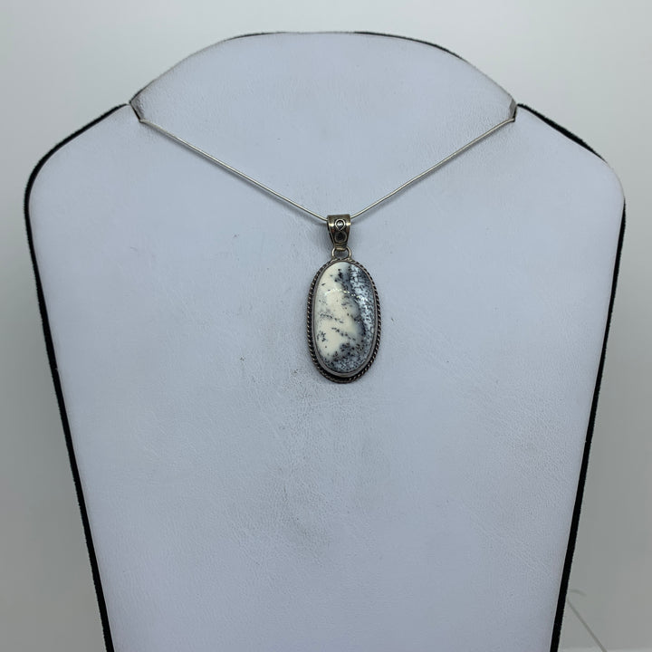 Dendritic Agate Pendant SS P14