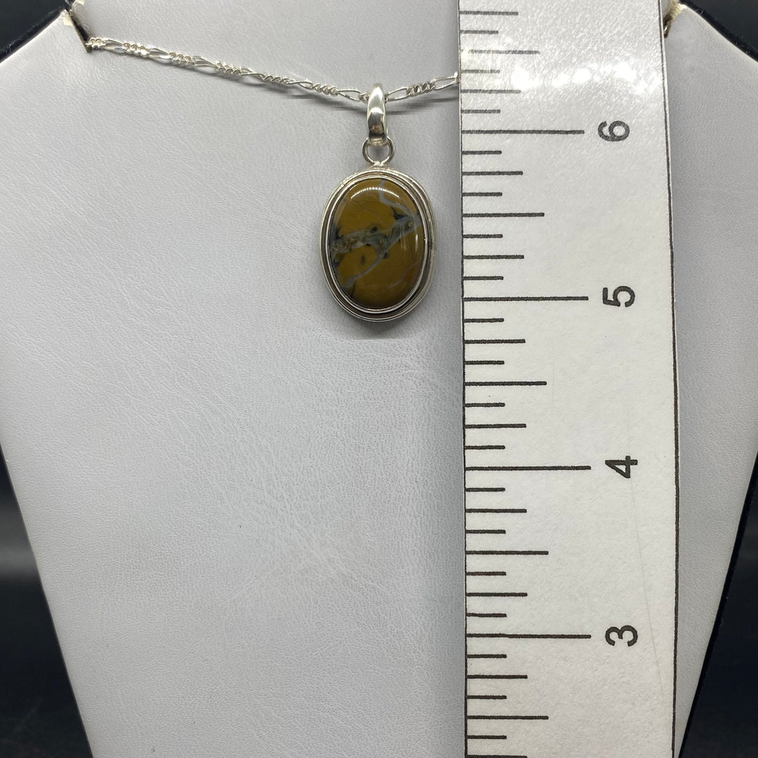 Painted Jasper SS Pendant-TM1623