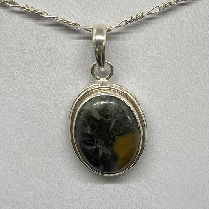 Painted Jasper SS Pendant-TM1615