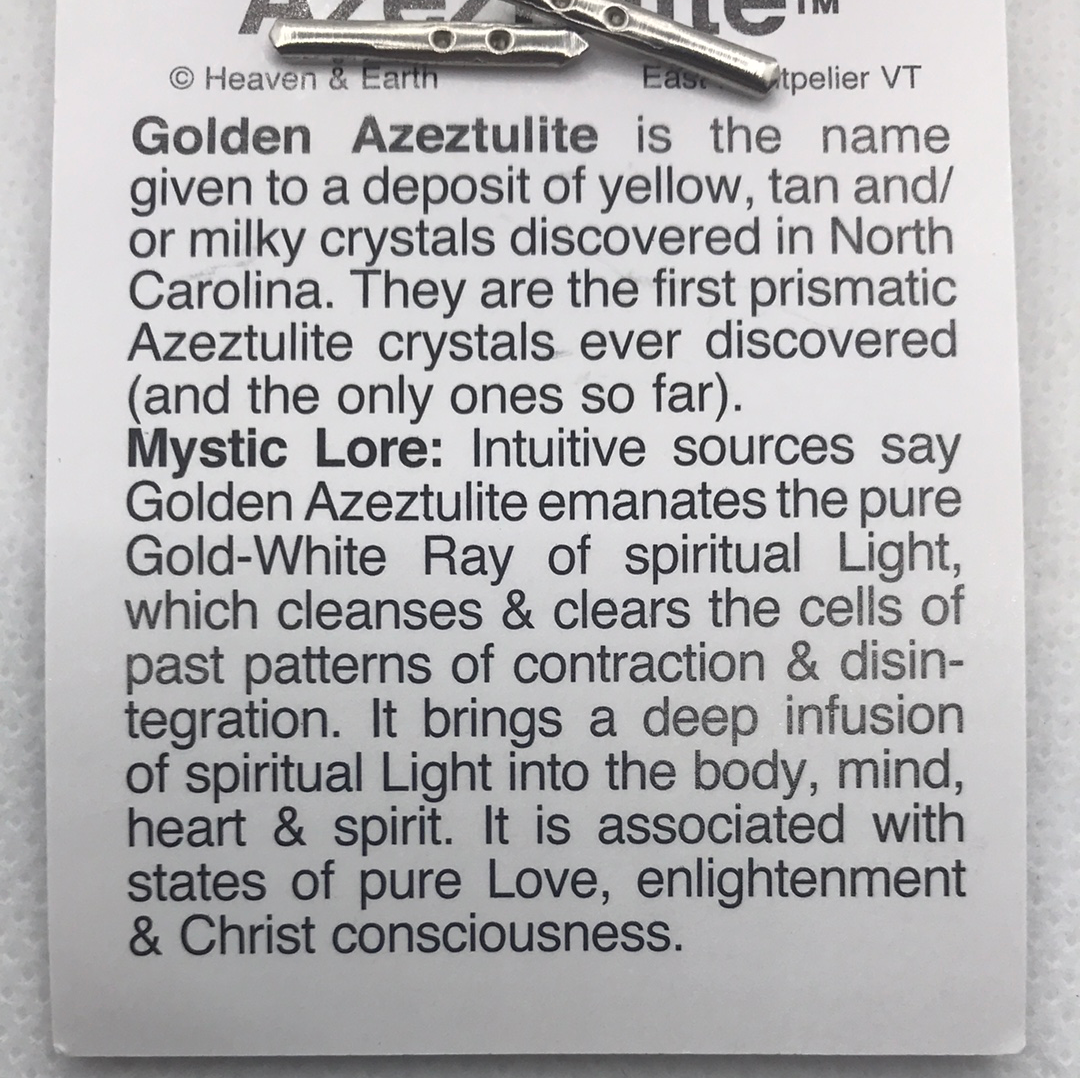 Azeztulite-Golden Wrapped Pendant