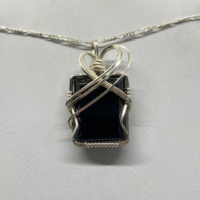 Wire Wrapped Resin SS Pendant-TM1515