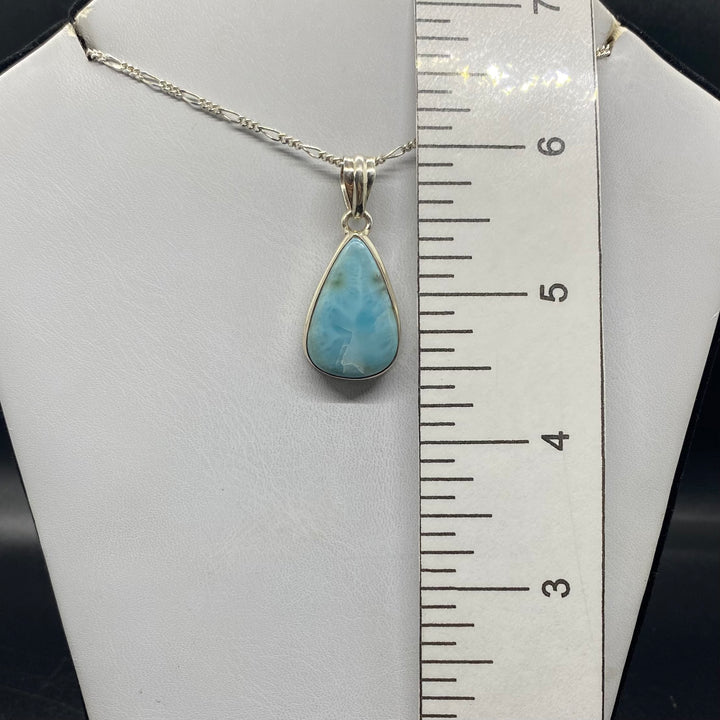 Larimar  pendant SS  -GBP040