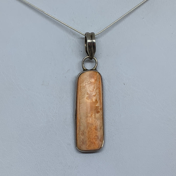 Orange Spiny Oyster Pendant SS P10