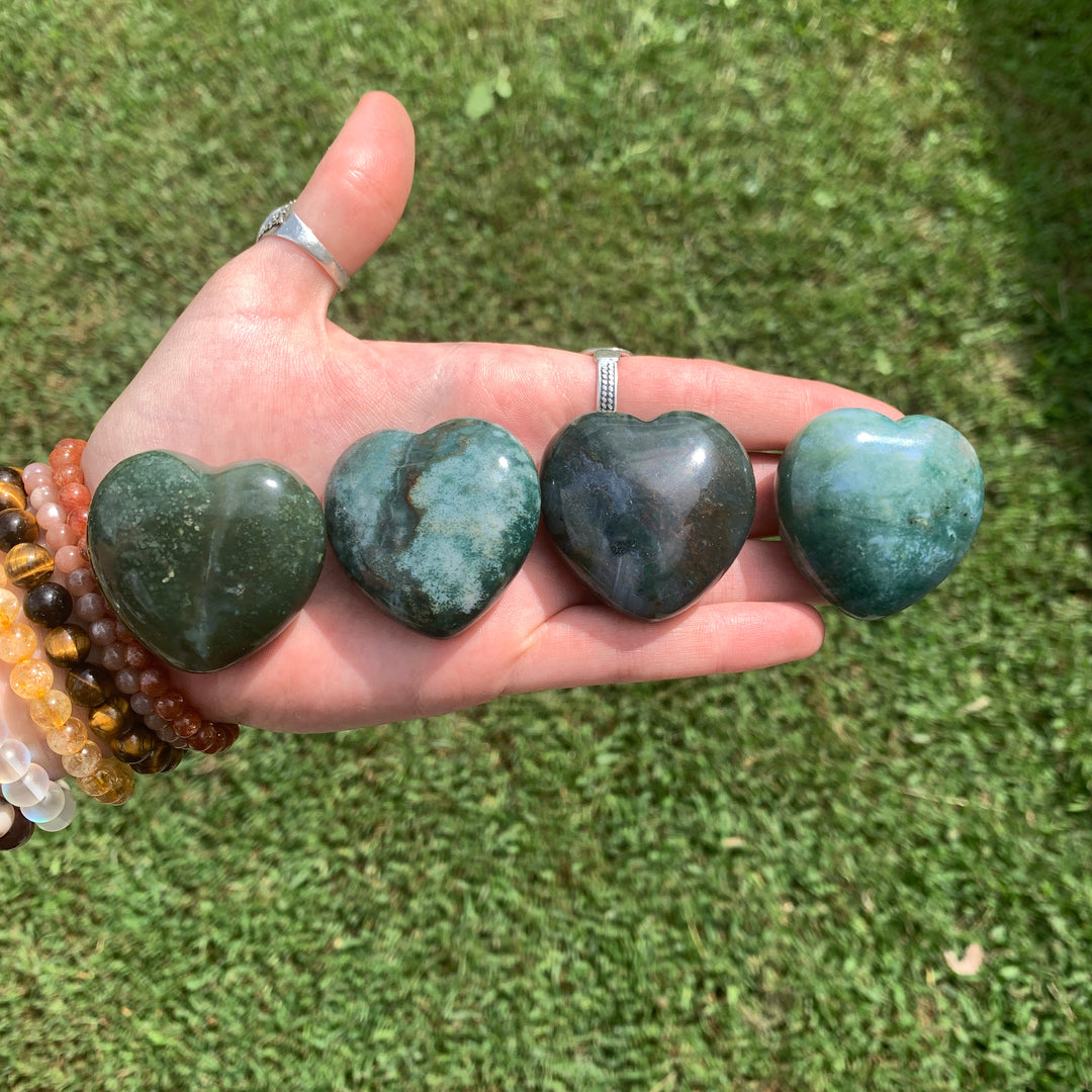 Moss Agate Heart