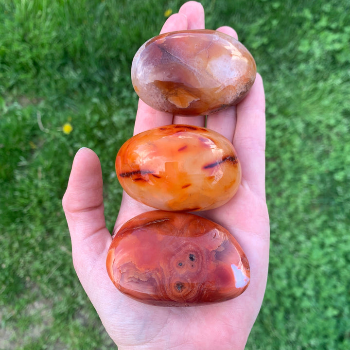 Carnelian Palm Stone PS2-1