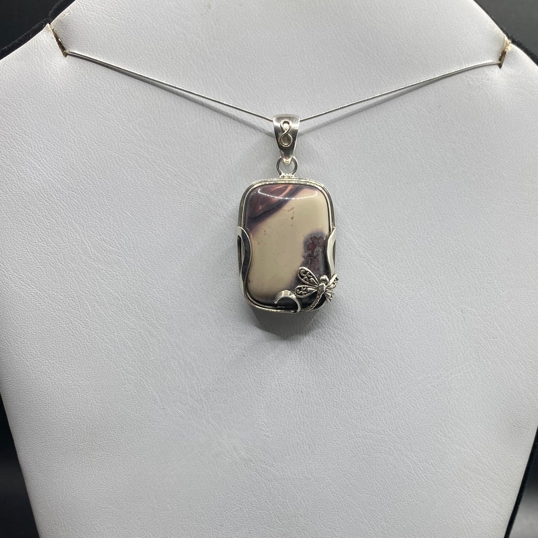 Porcelain Jasper SS Pendant-TM138