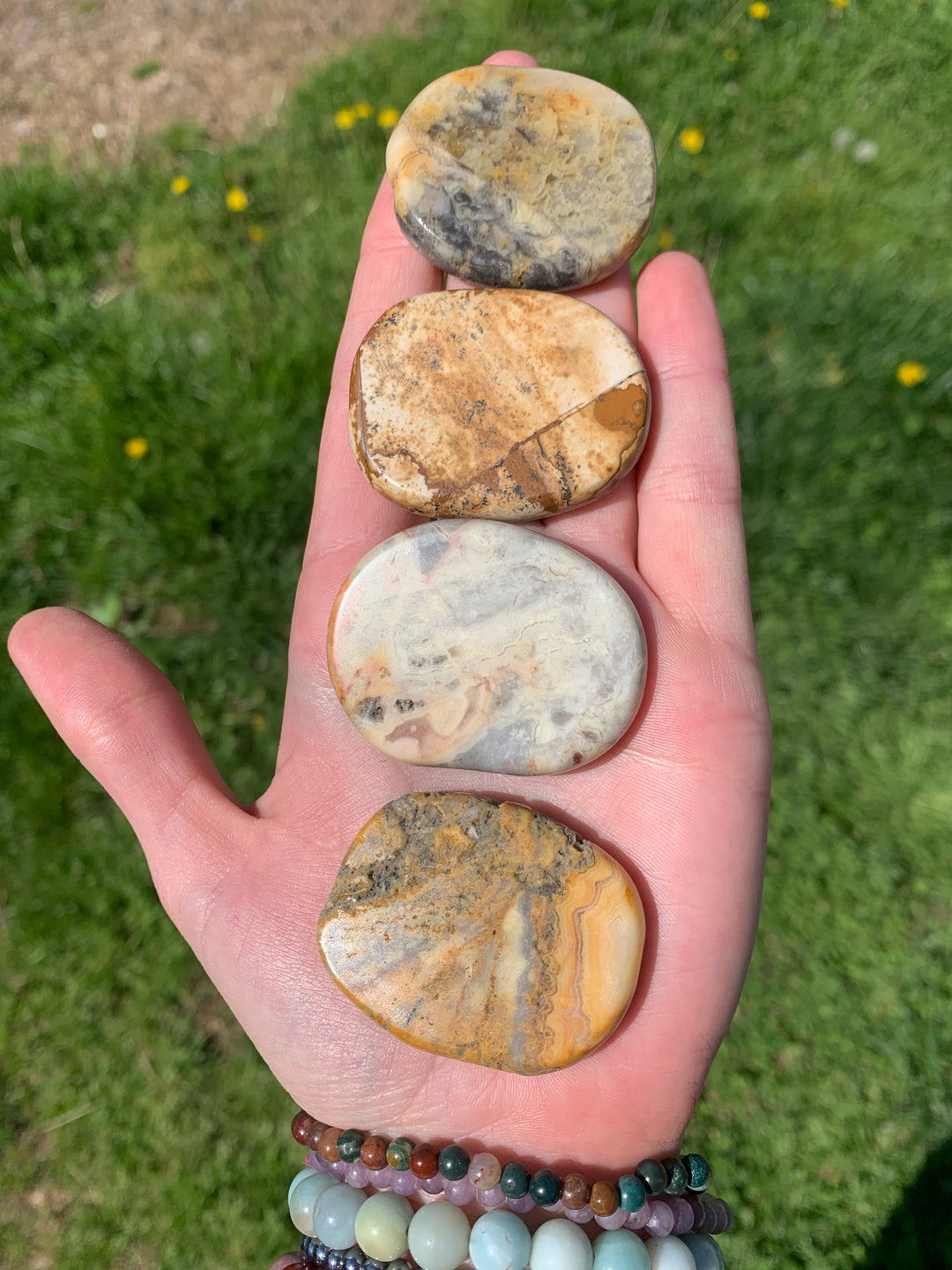 Crazy Lace Agate Flat Stone