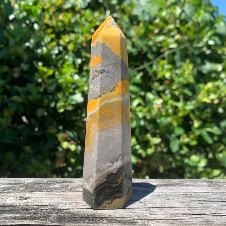 Bumblebee Jasper Obelisk 3"-4" OT4