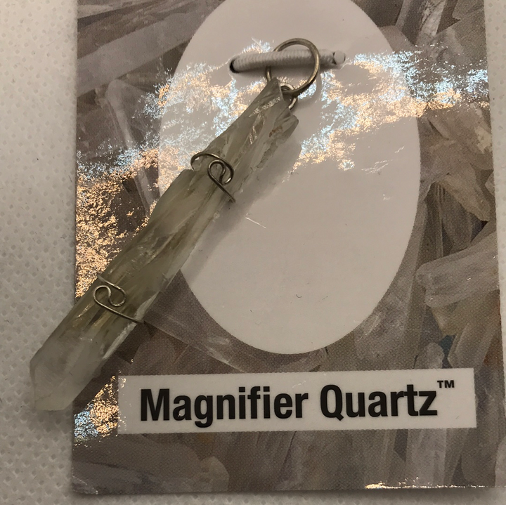 Magnifier Quartz Wrapped Pendant