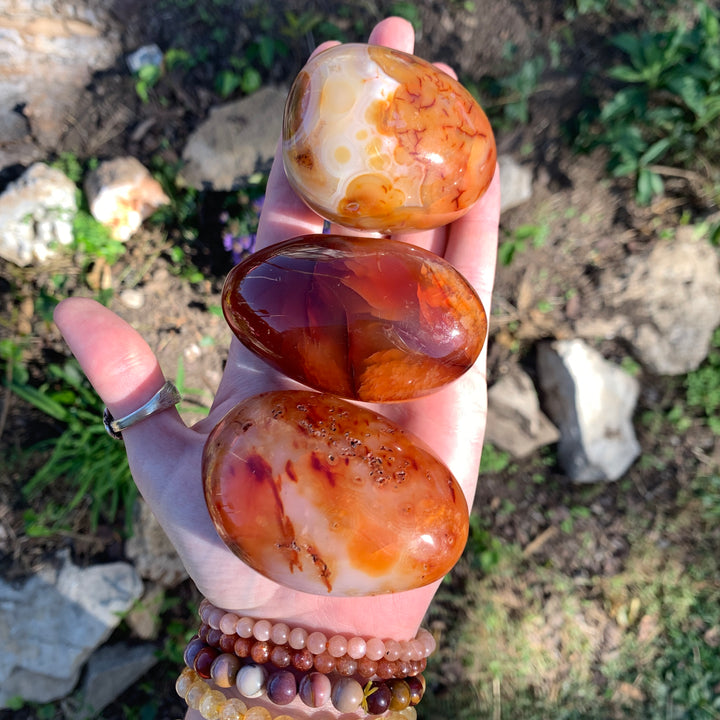 Carnelian Palm Stone PS2-3