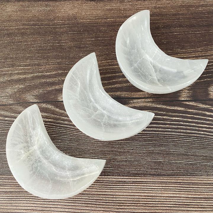 Selenite Moon Bowl