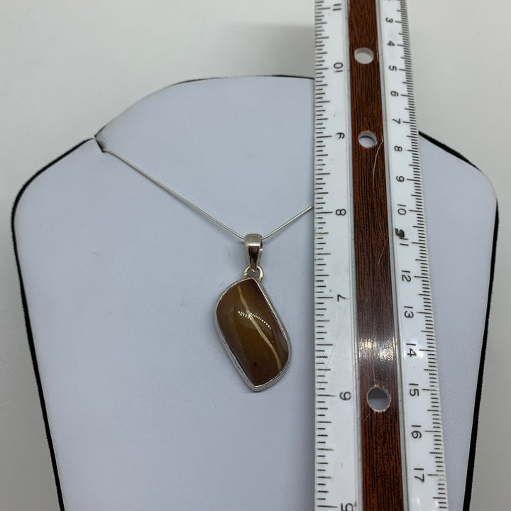 Mookaite Jasper Pendant SS b P7