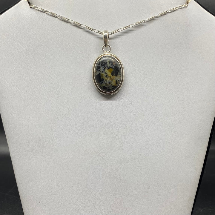 Painted Jasper SS Pendant-TM1632