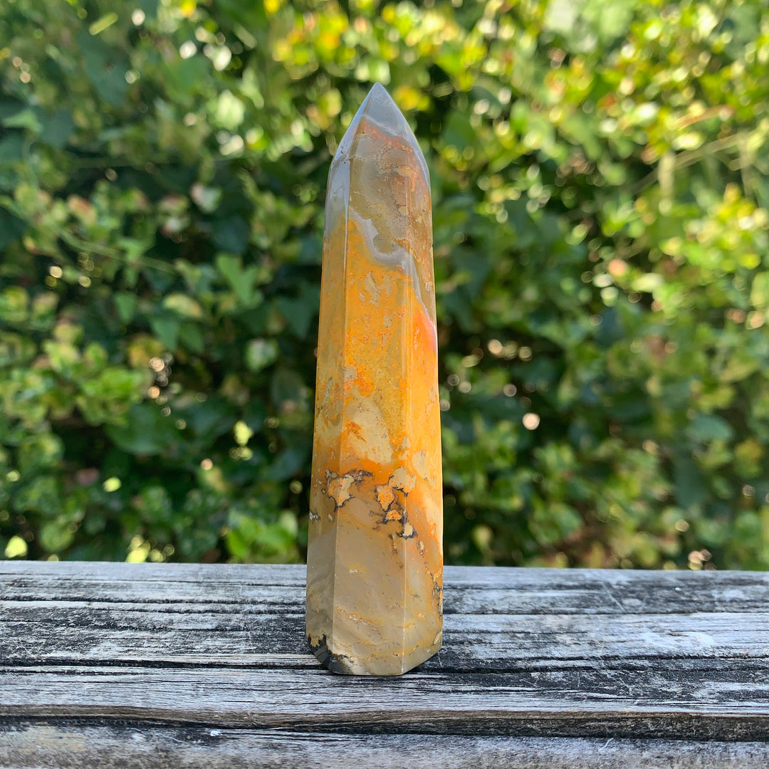 Bumblebee Jasper Obelisk 3"-4" OT4