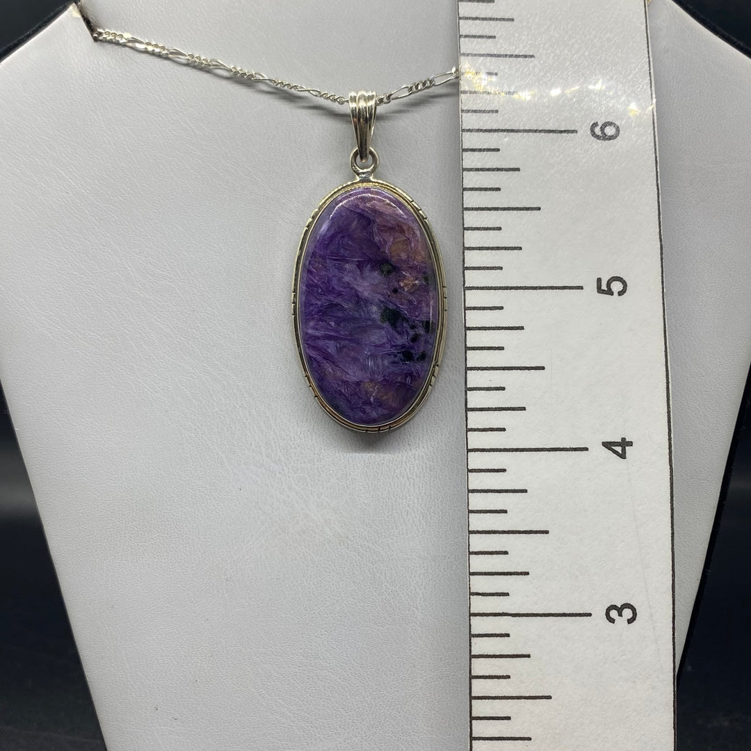 Charoite pendant SS  -GBP001