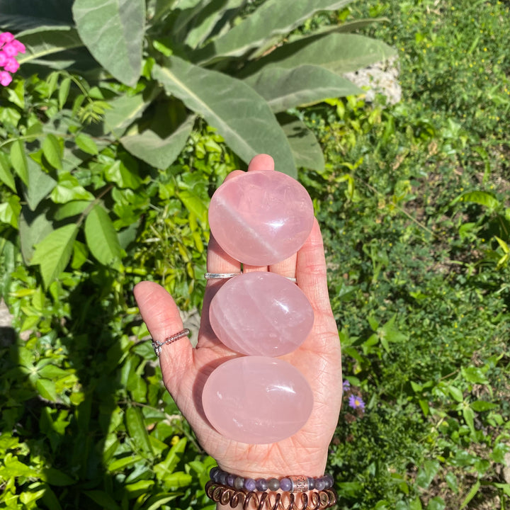 Rose Quartz Palm Stone PS20-5WZ