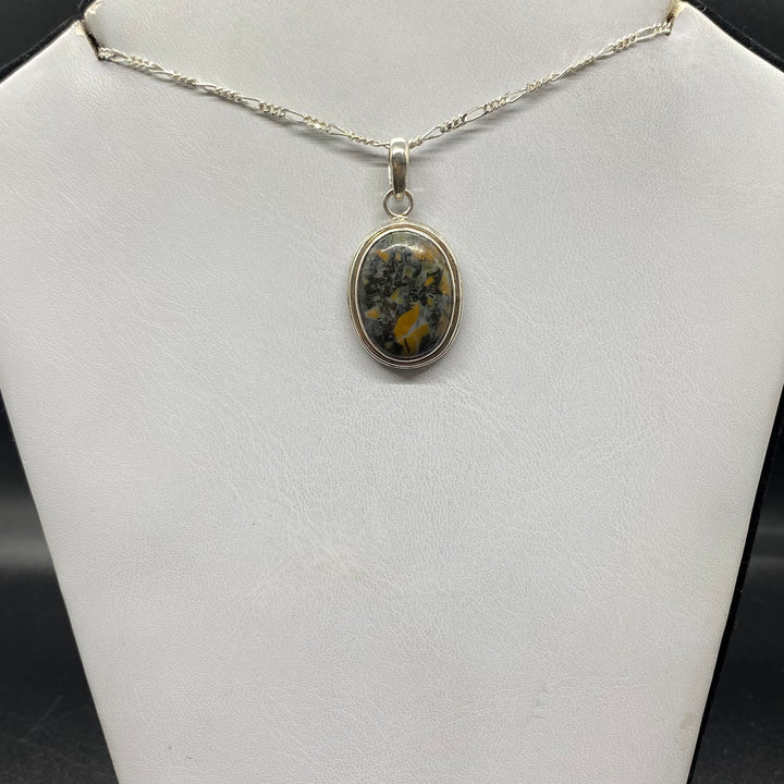 Painted Jasper SS Pendant-TM1630