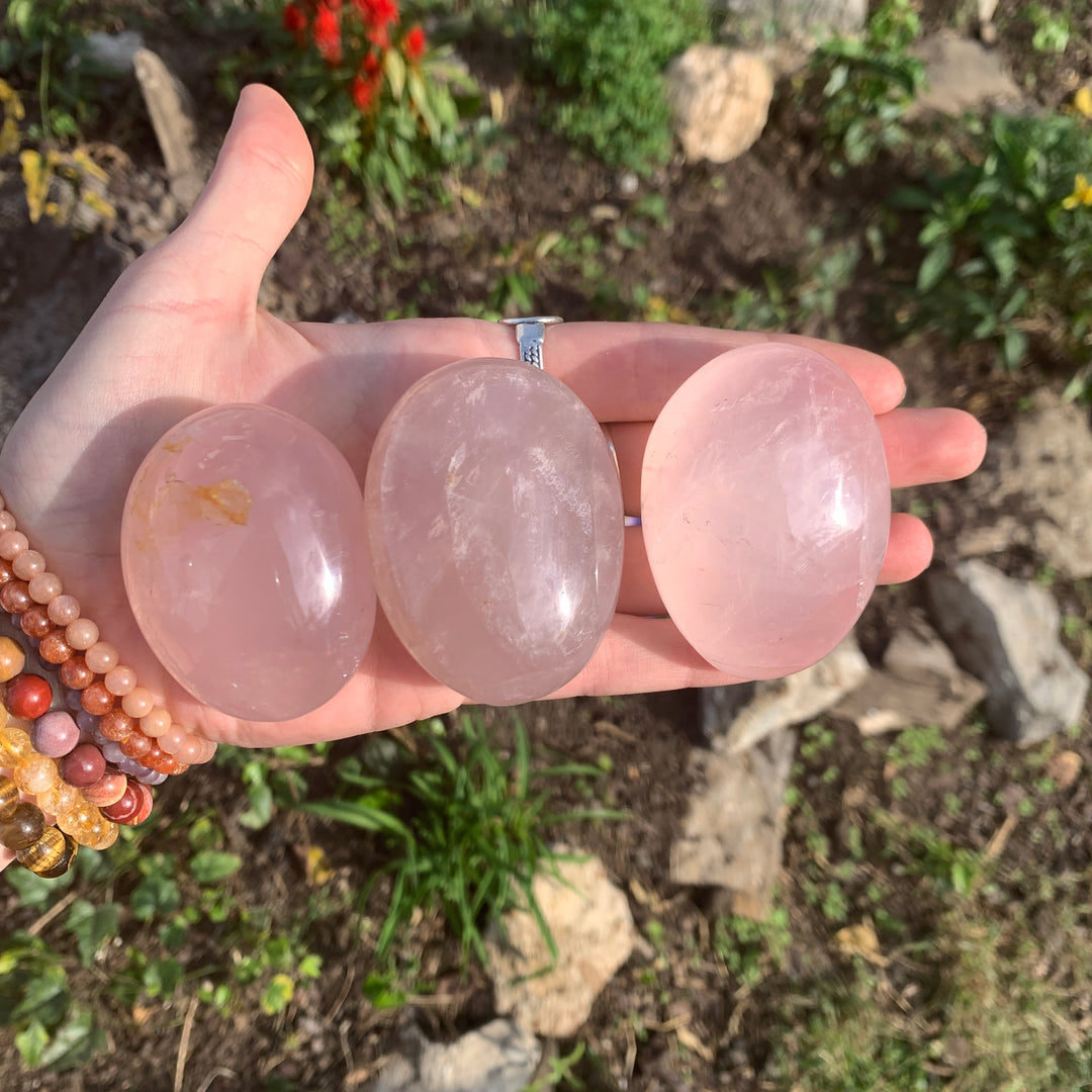 Rose Quartz Palm Stone PS20-4WZ