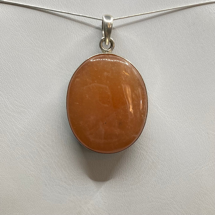 Orange Jade SS Pendant-TM213