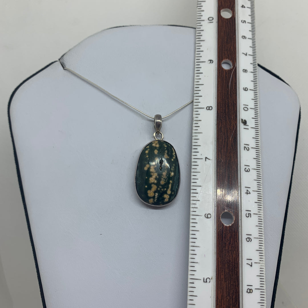 Ocean Jasper Pendant SS P8