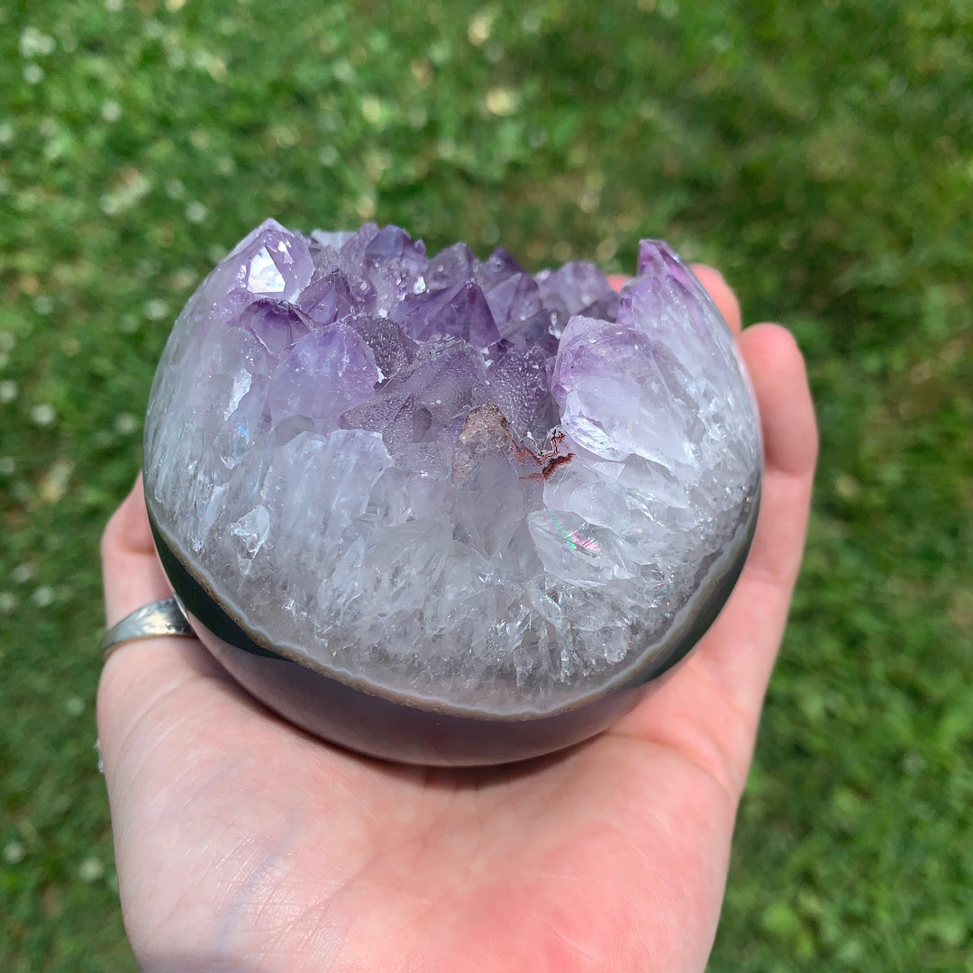 Amethyst Sphere Half-n-Half JC100