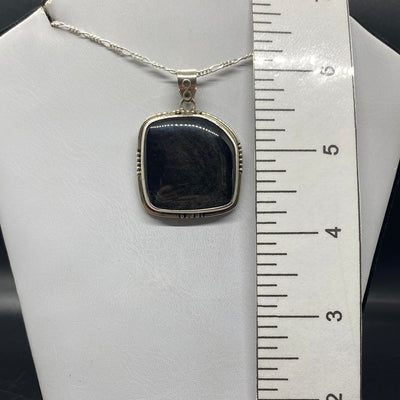 Silversheen Obsidian pendant SS  -TM968