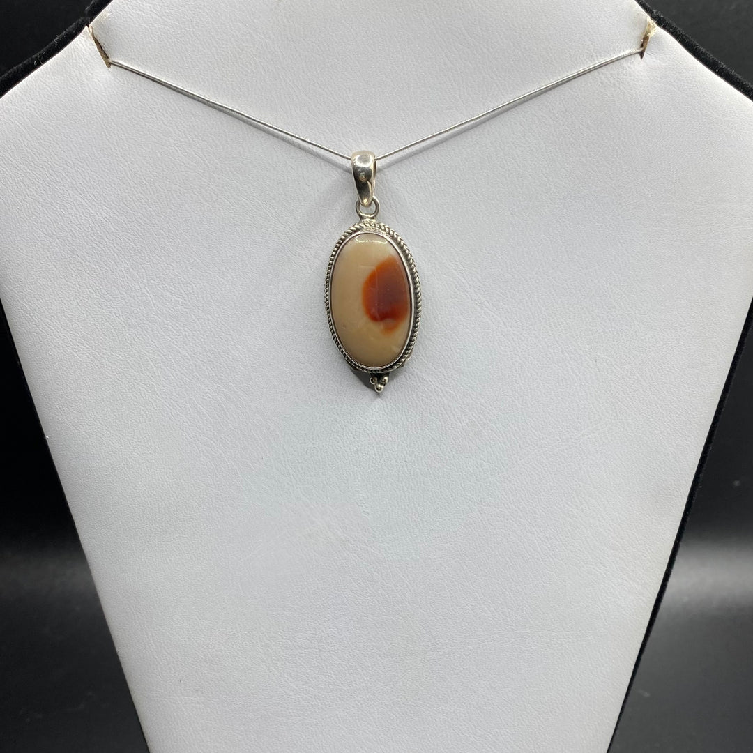 Mookaite Oval SS Pendant-TM130