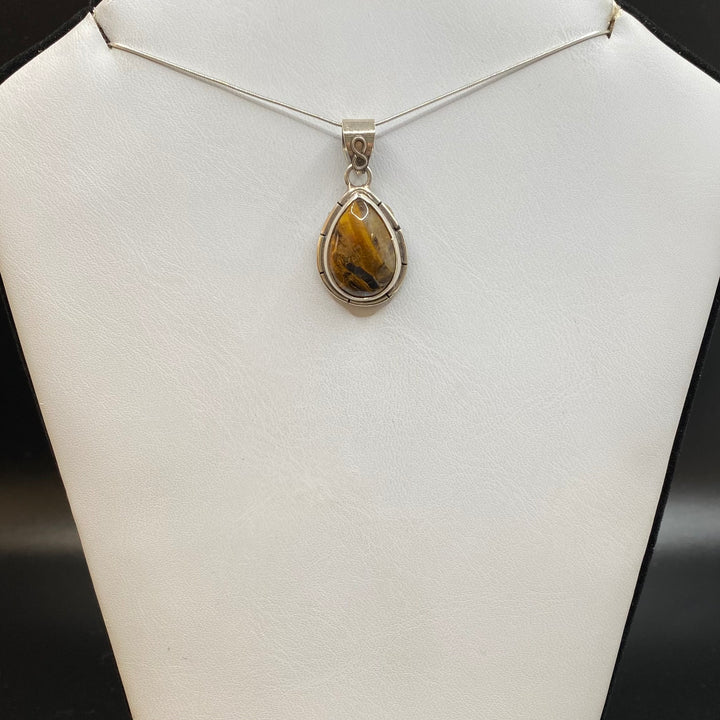 Tigers Eye SS Pendant-TM239