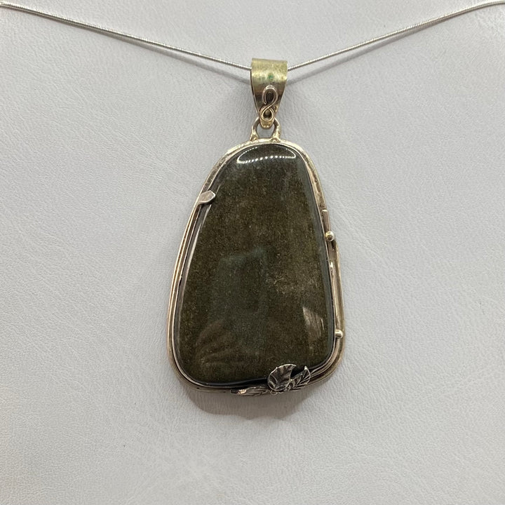 Goldsheen Obsidian SS Pendant-TM165