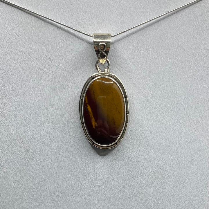 Mookaite Jasper Oval SS Pendant-TM127