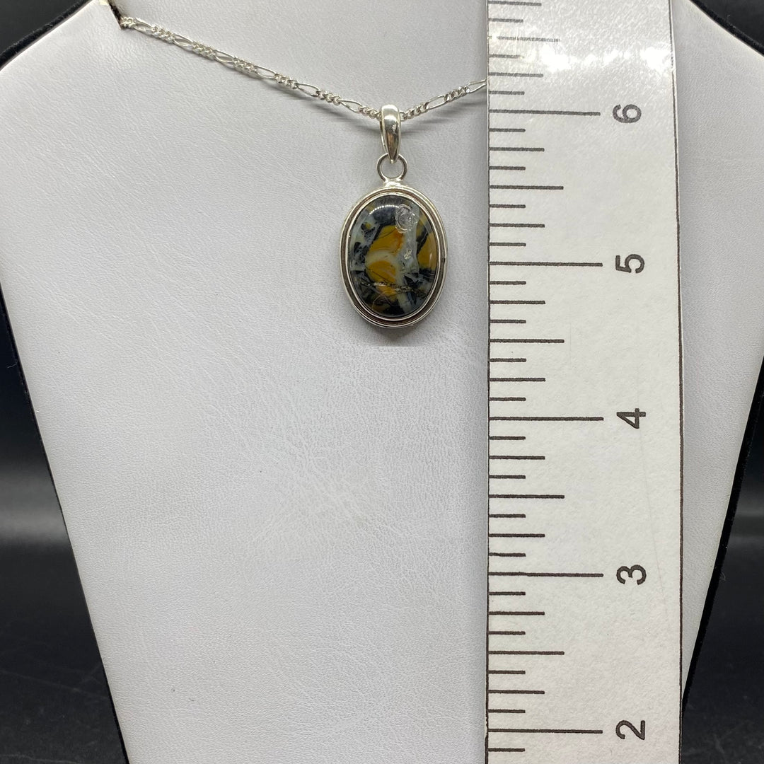 Painted Jasper SS Pendant-TM1633