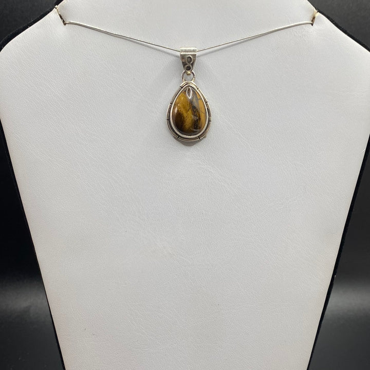 Tigers Eye SS Pendant-TM229