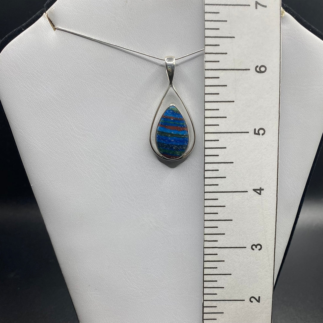 Rainbow Calsilica SS Pendant-TM179